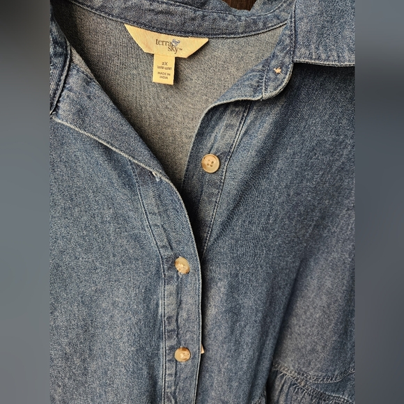 100% Cotton Casual Shirt Dress - Picture 3 of 7